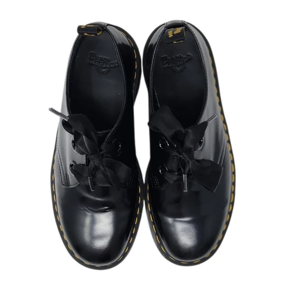 Dr.Martens Holly Platform Oxford In Black Patent Leather Size 9 - Picture 8 of 16
